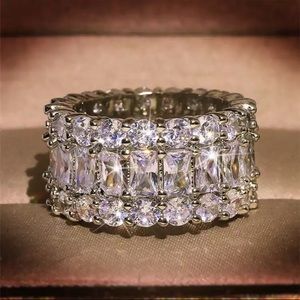 S925 Silver Fashion Cubic Zirconia Luxury Ring